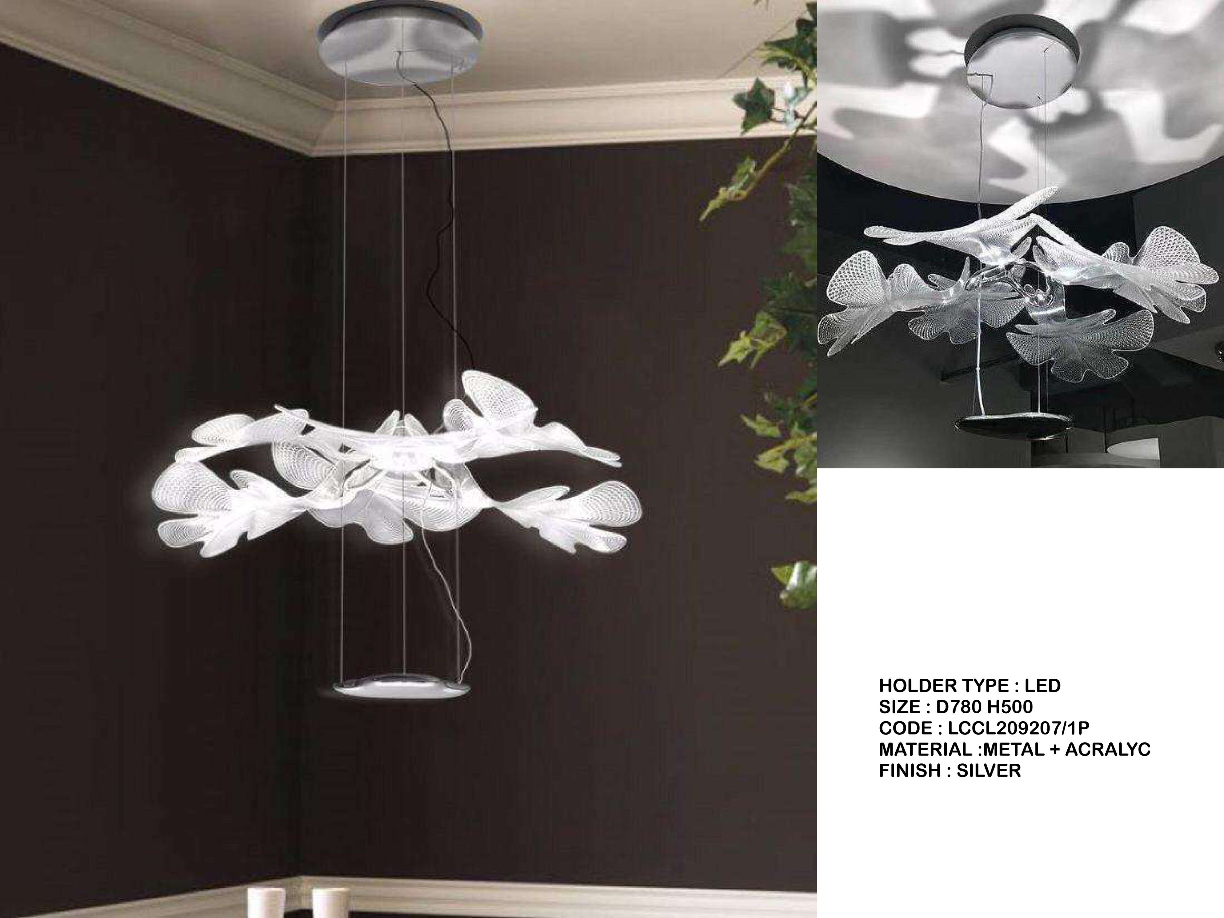 Beyond Lights - Silver Leaf Chandelier- LCHL